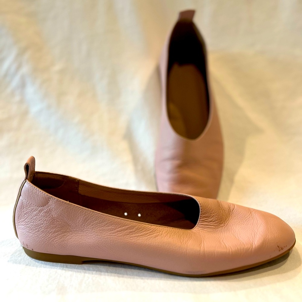 Everlane nude pink leather slipper flat
